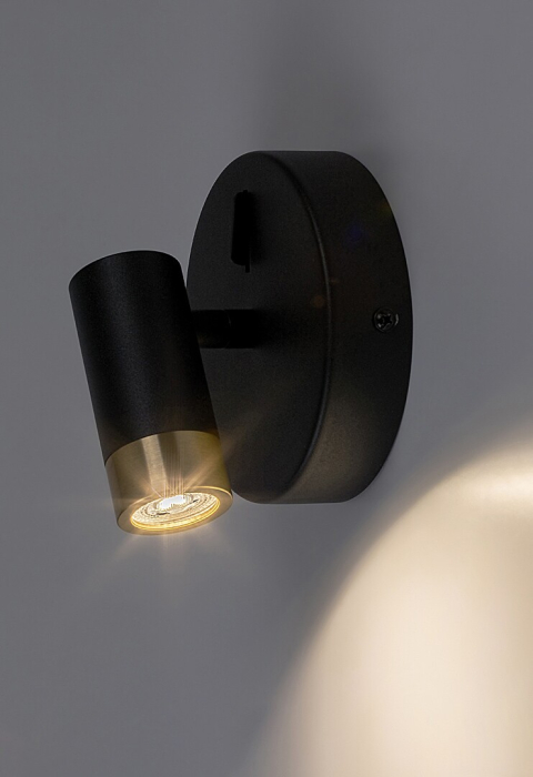Aplica baie Rabalux Kadir LED 3W 270lm 4000K metal black gold stil industrial, IP20 75040 [3]