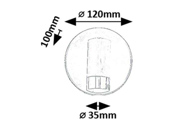 Aplica baie Rabalux Kadir LED 3W 270lm 4000K metal plastic negru/ auriu transparent IP20 [8]