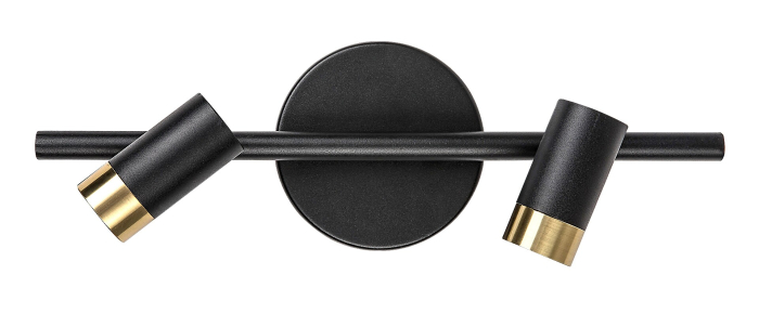Aplica baie Rabalux Kadir LED 6W 550lm 4000K metal black gold stil industrial, IP44 75041 [4]