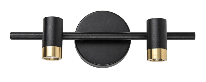 Aplica baie Rabalux Kadir LED 6W 550lm 4000K metal black gold stil industrial, IP44 75041 [6]