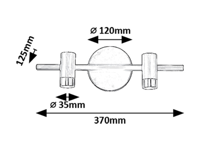 Aplica baie Rabalux Kadir LED 6W 550lm 4000K metal plastic negru/ auriu transparent IP44 [8]
