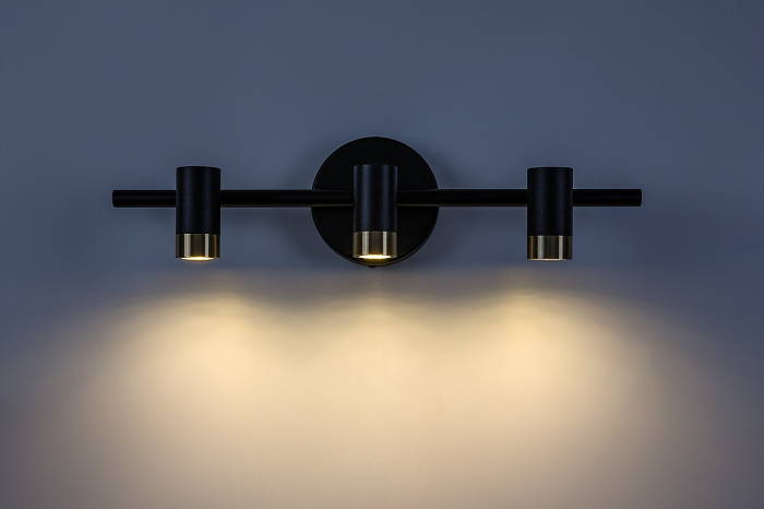 Aplica baie Rabalux Kadir LED 9W 820lm 4000K metal black gold stil industrial, IP44 75042 [6]