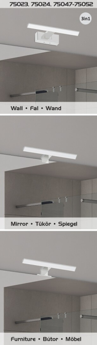 Aplica baie Rabalux Loric LED 6W 375lm 4000K plastic chrome stil modern, IP44 75023 [6]