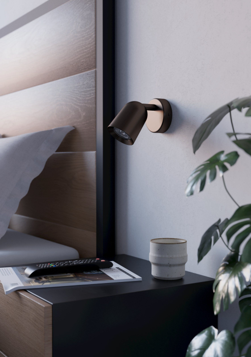 Aplica EGLO Camaldoli 901948 GU10 1X5W 220-240V,50/60Hz L 85mm x H 110mm otel bronz inchis  IP20 [2]