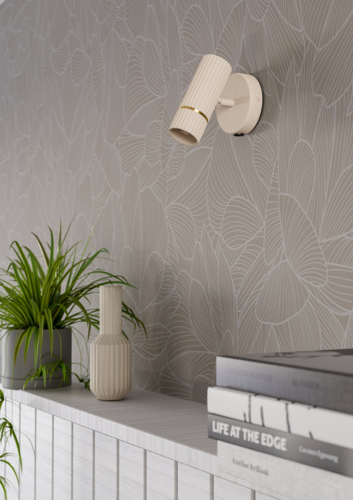 Aplica EGLO Caminia 901153 GU10 1X4,7W 220-240V,50/60Hz L 110mm x H 155mm otel sandy/alama periata  IP20 [2]