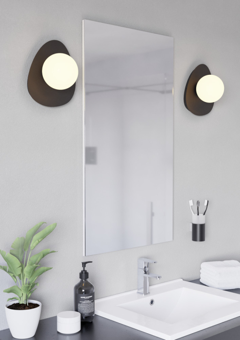 Aplica EGLO Castrovido 902091 G9 1X4,2W 220-240V,50/60Hz L 235mm x l 215mm x H 155mm otel negru sticla mat/opal alba IP44 [5]