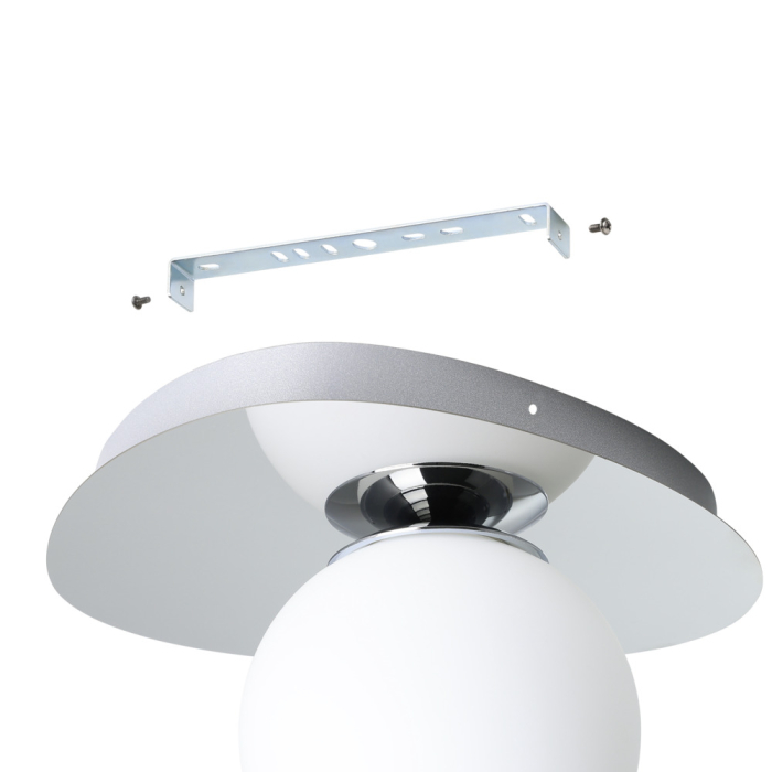 Aplica EGLO Castrovido 902095 G9 1X4,2W 220-240V,50/60Hz L 235mm x l 215mm x H 155mm otel crom sticla mat/opal alba IP44 [2]