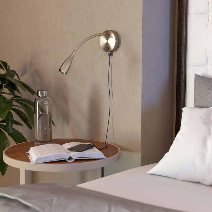 Aplica EGLO Olivandino 1 901783 LED 3,8W 3000K 320lm 220-240V,50/60Hz Ø110mm otel nichel satinat  IP20 [2]