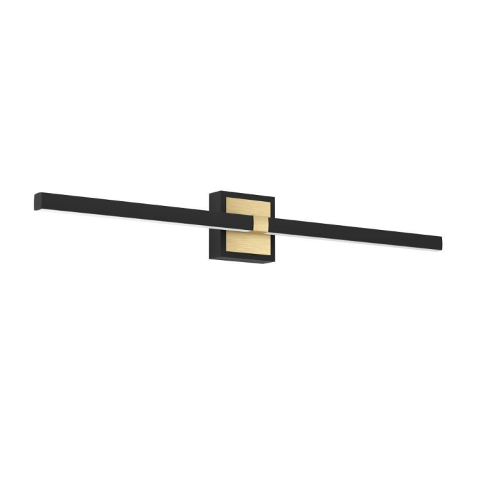 Aplica EGLO Peguera 900929 LED 17,5W 3000K 2000lm 220-240V,50/60Hz L 800mm x H 110mm aluminiu/otel negru/alama periata plastic alb IP44 [1]