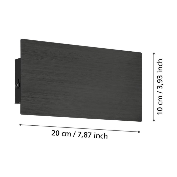 Aplica EGLO Talamello 901197 LED 6W 3000K 750lm 220-240V,50/60Hz L 200mm x H 100mm aluminiu negru  IP20 [3]