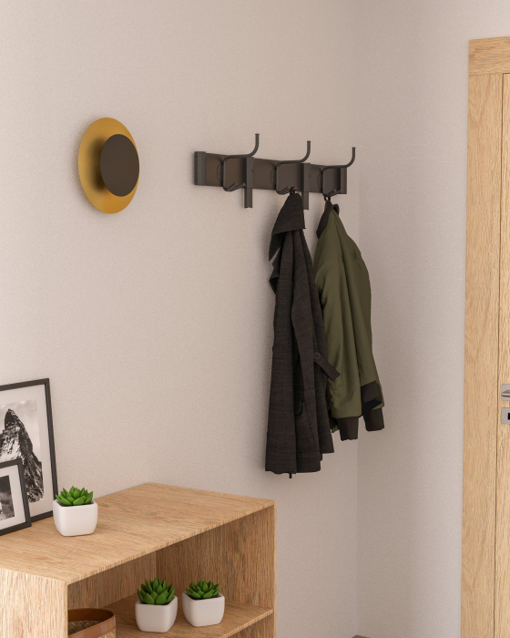 Aplica EGLO Tocina 900988 LED 1X11W 3000K 1300lm 220-240V,50/60Hz Ø240mm otel negru/alama periata  IP20 [2]