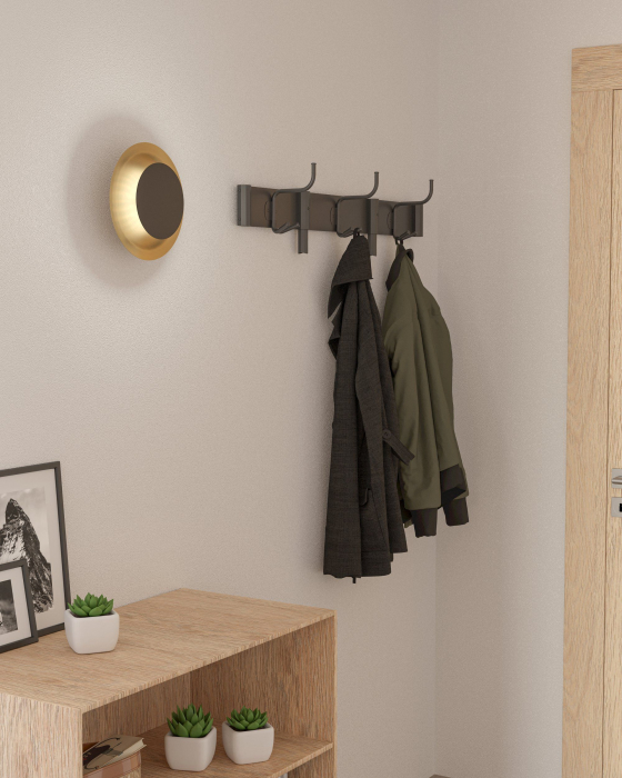 Aplica EGLO Tocina 900988 LED 1X11W 3000K 1300lm 220-240V,50/60Hz Ø240mm otel negru/alama periata  IP20 [5]