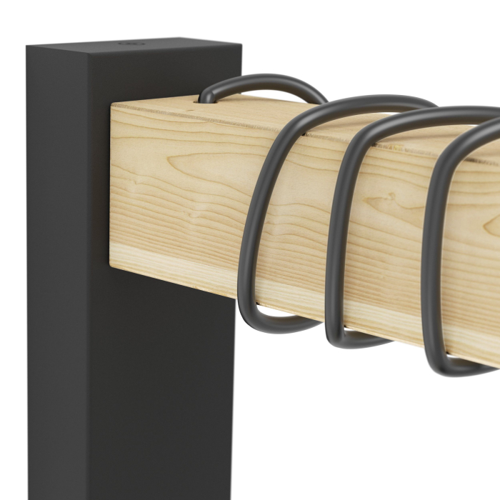 Aplica EGLO Townshend 43514 E27 1X10W 220-240V,50/60Hz L 65mm x H 215mm otel/lemn negru/maro  IP20 [2]