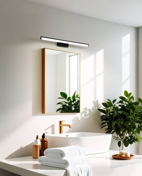 Aplica EGLO Vadumi 901958 LED 11,5W 4000K 1350lm 220-240V,50/60Hz L 600mm x H 50mm plastic negru plastic alb IP44 [2]