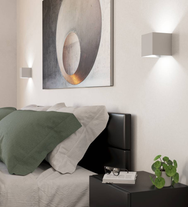 Aplica EGLO Valmontone 901051 LED 2X1,5W 3000K 400lm 220-240V,50/60Hz L 100mm x H 100mm aluminiu alb sticla transparent IP20 [3]