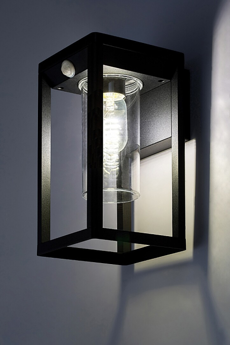 Aplica exterior cu senzor Rabalux Zernest E27 aluminiu black stil modern, IP54 77086 [3]