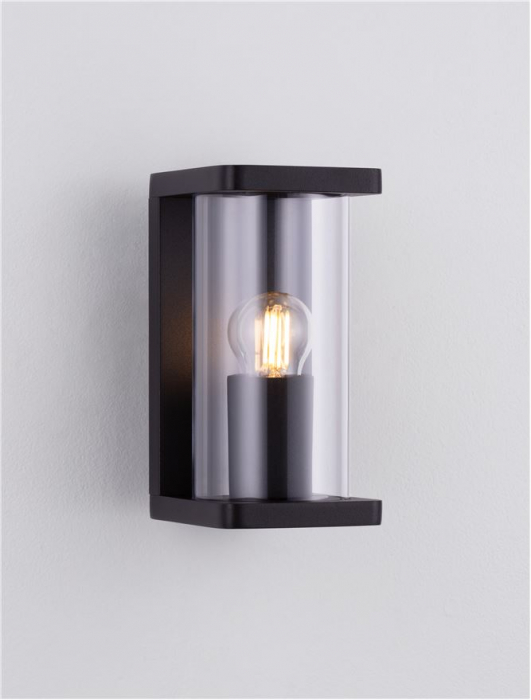 Aplica exterior Nova Luce ADORAY 9030579 E27 1x12W    Sandy Black Die-Casting Aluminium & Clear Polycarbonate   IP65 [4]