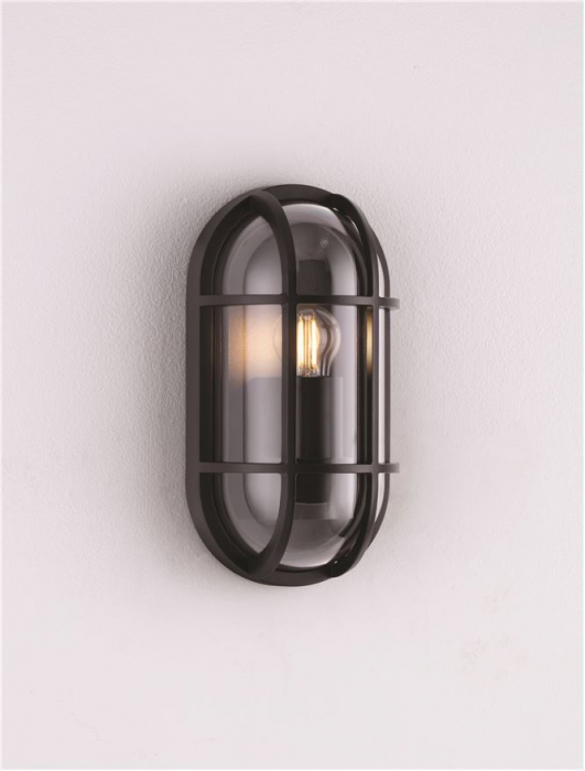 Aplica exterior Nova Luce AMEL 9030578 E27 1x12W    Sandy Black Die-Casting Aluminium & Clear Polycarbonate   IP65 [5]