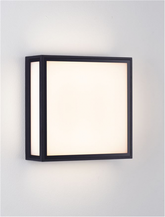 Aplica exterior Nova Luce ASTRAL 9030630 LED 16W 3000K 948lm Sandy Black Die-Casting Aluminium & Clear Glass   IP65 [4]
