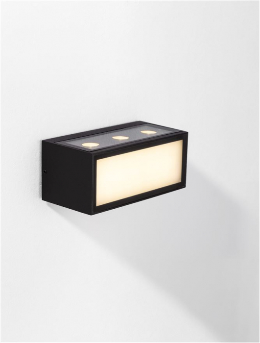 Aplica exterior Nova Luce INGA 9030593 LED 11W 3000K 875lm Sandy Black Die-Casting Aluminium & Clear Glass   IP65 [6]