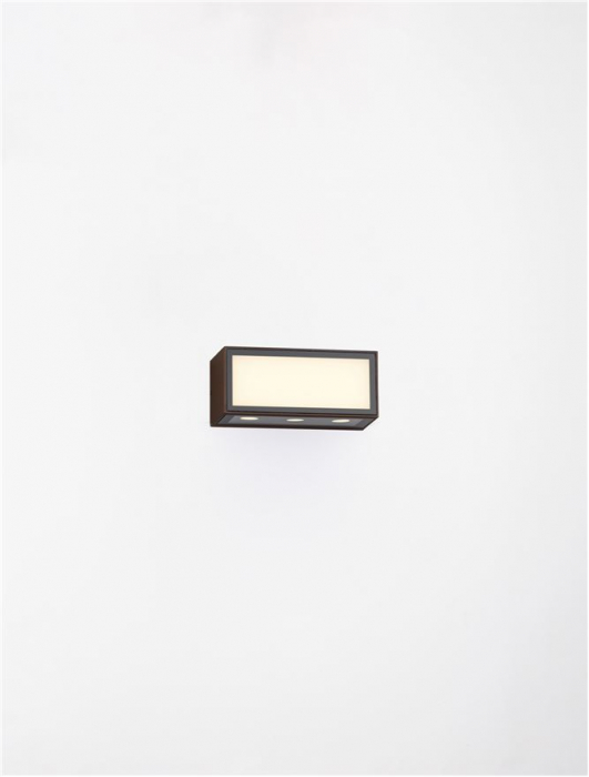 Aplica exterior Nova Luce INGA 9030594 LED 11W 3000K 875lm Sandy Rust BroW n Die-Casting Aluminium & Clear Glass   IP65 [5]