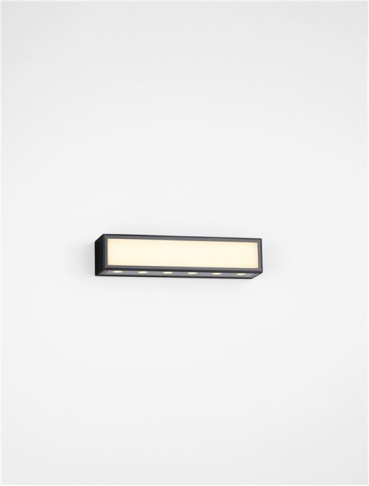 Aplica exterior Nova Luce INGA 9030595 LED 18W 3000K 1484lm Sandy Black Die-Casting Aluminium & Clear Glass   IP65 [5]