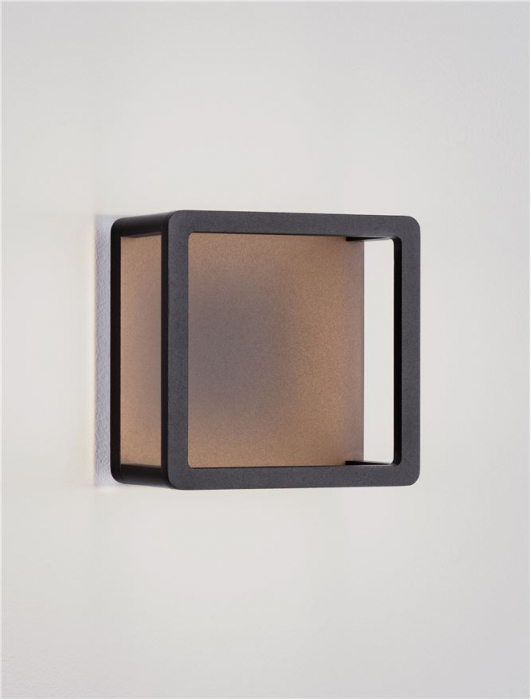 Aplica exterior Nova Luce MISTI 9030568 LED 9W 3000K 271lm Sandy Black Die-Casting Aluminium & Polycarbonate Frost   IP65 [4]