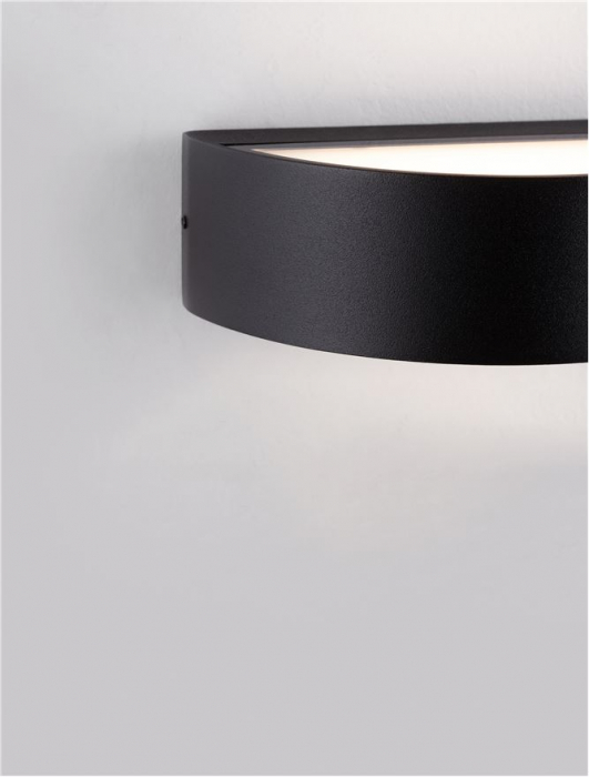 Aplica exterior Nova Luce NECTAR 9030576 LED 9W 3000K 468lm Sandy Black Die-Casting Aluminium & Clear Glass   IP65 [8]
