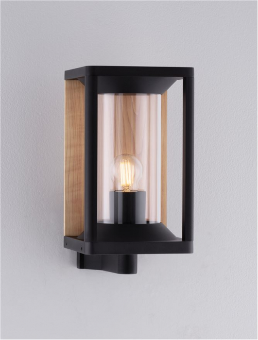 Aplica exterior Nova Luce PACIFIC 9030601 E27 1x12W    Sandy Black Die-Casting Aluminium & Clear Polycarbonate   IP65 [4]