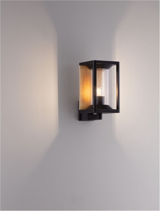 Aplica exterior Nova Luce PACIFIC 9030601 E27 1x12W    Sandy Black Die-Casting Aluminium & Clear Polycarbonate   IP65 [6]