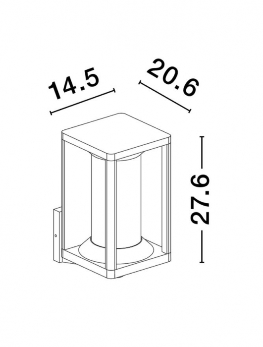 Aplica exterior Nova Luce PACIFIC 9030601 E27 1x12W    Sandy Black Die-Casting Aluminium & Clear Polycarbonate   IP65 [2]