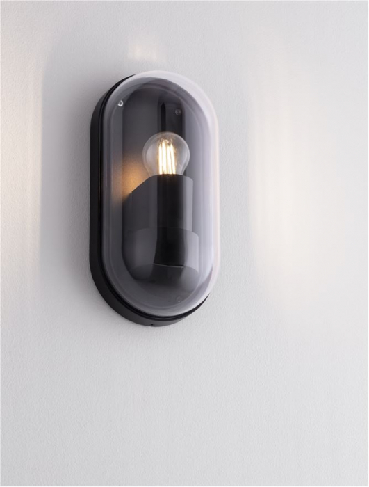 Aplica exterior Nova Luce RAFIC 9030577 E27 1x12W    Sandy Black Die-Casting Aluminium & Clear Polycarbonate   IP65 [8]