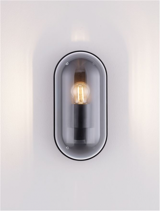 Aplica exterior Nova Luce RAFIC 9030577 E27 1x12W    Sandy Black Die-Casting Aluminium & Clear Polycarbonate   IP65 [5]