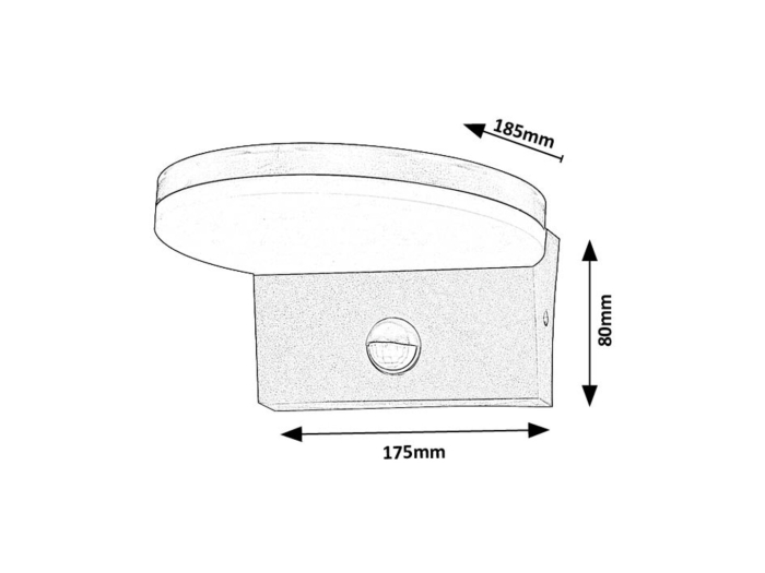 Aplica exterior Rabalux Batida LED 9W 950lm 2700, 4000, 6500K plastic plastic alb alb IP54 [10]