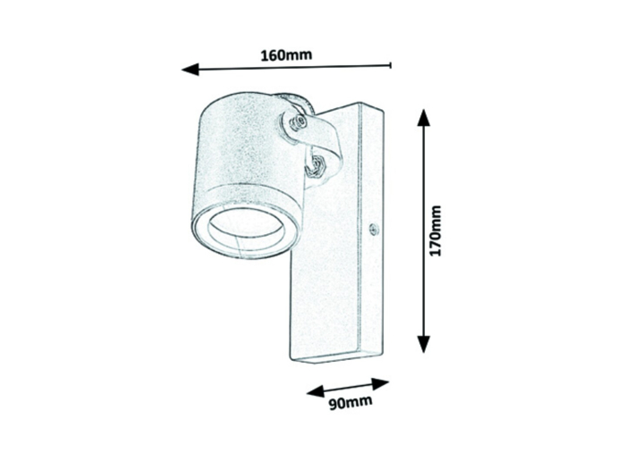 Aplica exterior Rabalux Elva GU10 aluminiu anthracite stil industrial, IP44 7929 [3]