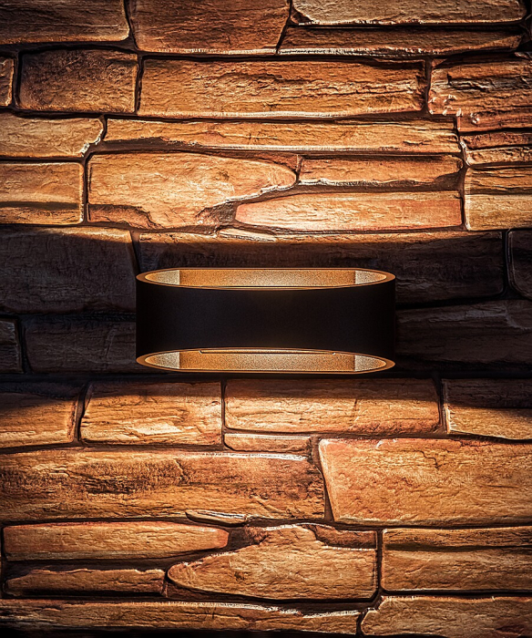 Aplica exterior Rabalux Gerla LED 9W 400lm 3000KK aluminiu brown stil modern, IP54 77180 [6]