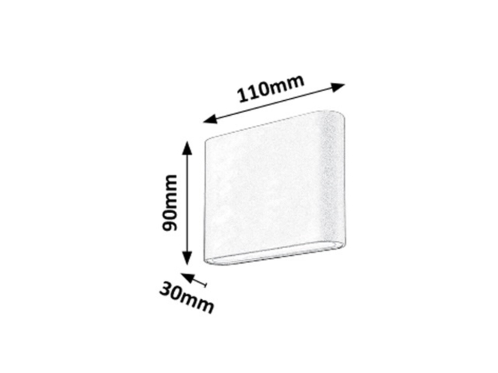 Aplica exterior Rabalux Nesna LED 2x 3W 386lm 3000KK metal anthracite stil minimal, IP54 7951 [4]