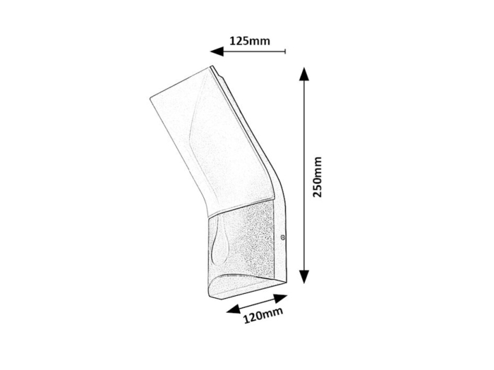 Aplica exterior Rabalux Tolna LED 10W 750lm 3000K aluminiu plastic negru alb IP54 [8]