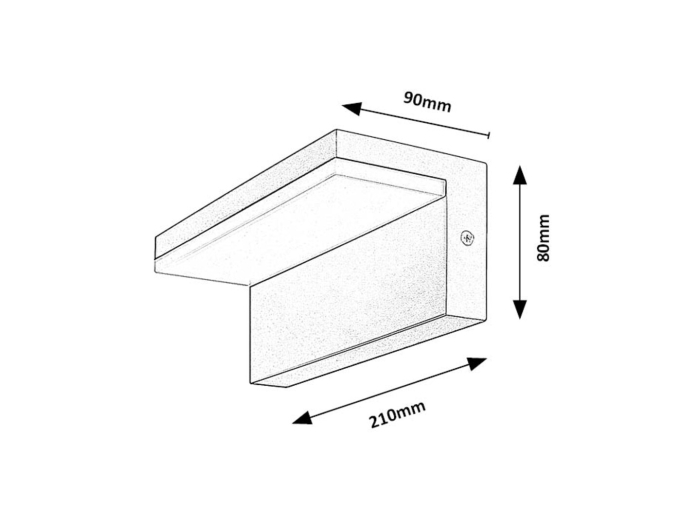 Aplica exterior Rabalux Zaragoza LED 10W 560lm 4000K plastic plastic negru alb IP54 [6]