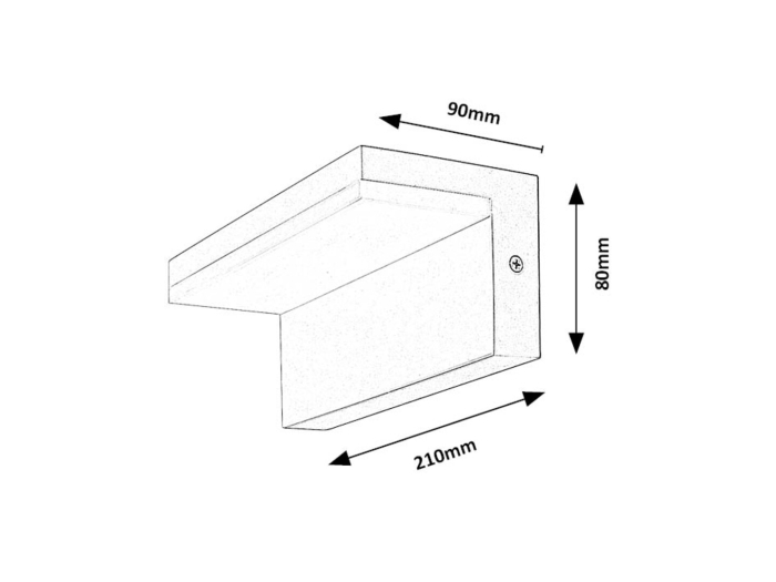 Aplica exterior Rabalux Zaragoza LED 10W 780lm 4000K plastic plastic alb alb IP54 [6]