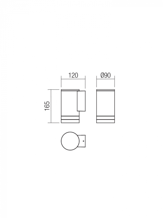 Aplica exterior SMARTER CARGO 90517 GU10 1X28W Aluminiu Turnat Gri inchis IP54 [2]
