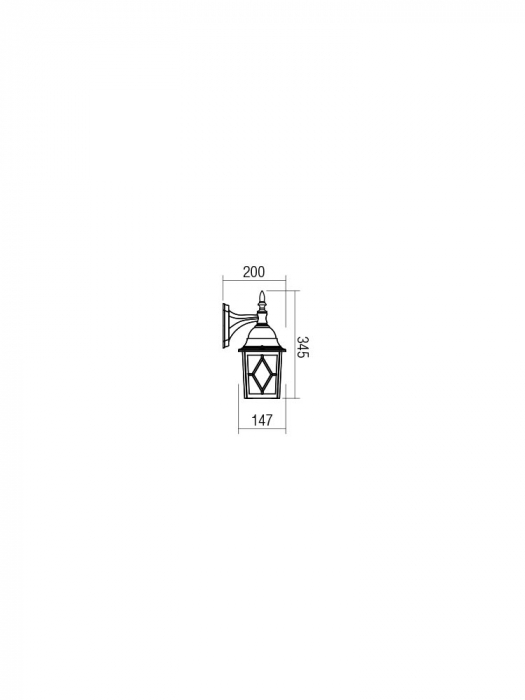 Aplica exterior SMARTER MELTON 9675 E27 1x42W Aluminiu Turnat Alb mat/patina aurie IP44 [2]