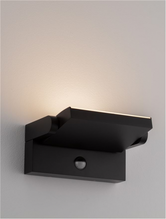 Aplica exterior solara cu senzor Nova Luce GERBER 9923423 LED 20W 3000K 1261lm Sandy Black Aluminium  IP54 [9]