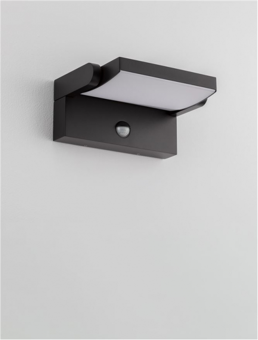 Aplica exterior solara cu senzor Nova Luce GERBER 9923423 LED 20W 3000K 1261lm Sandy Black Aluminium  IP54 [3]