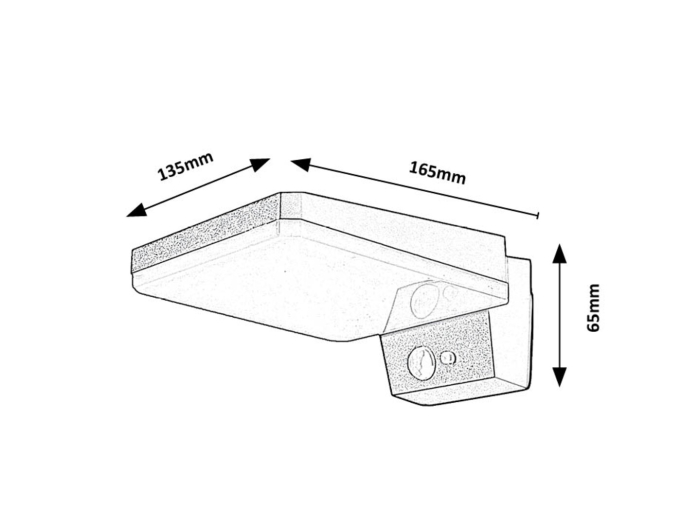 Aplica exterior solara Rabalux Lasset LED 4,4W 200lm 4000KK aluminiu black stil modern DC 3.7V IP54 77078 [5]
