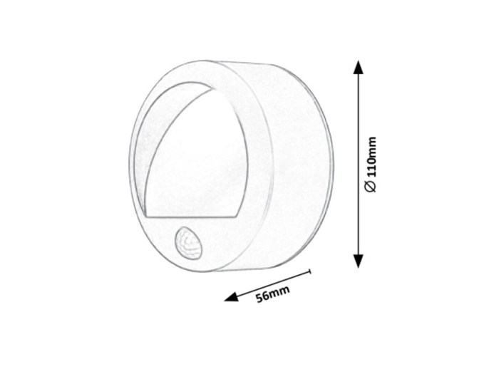 Aplica fatada trepte cu senzor Rabalux Amarillo LED 1,5W 50lm 3000KK plastic black stil minimal DC 4.5V IP44 7969 [4]