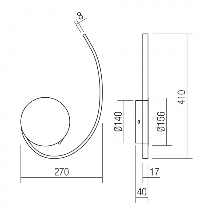 Aplica LED Nexus 01-2955, 16W, 1221lm, 3000K, alba [2]