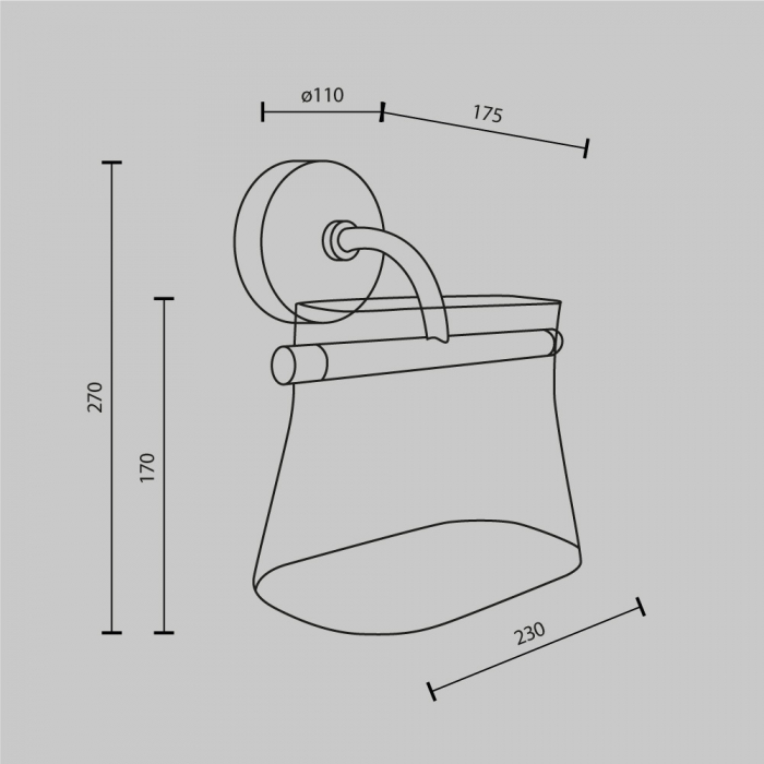 Aplica Maytoni Cabaret MOD170WL-L8BS3K2 LED 8W 3000K 850lm Metal Brass IP20 [5]