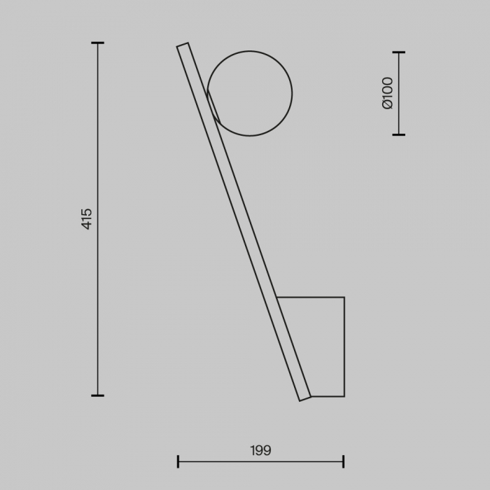 Aplica Maytoni Kazimir MOD175WL-01B G9 1x40W -  Metal Black IP20 [5]