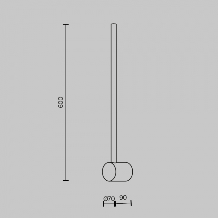 Aplica Maytoni Light stick MOD237WL-L6B3K LED 7W 3000K  Metal Black IP20 [4]